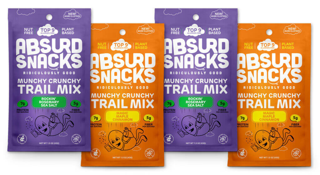 Absurd Snacks packaging design by Thinkhouse - Long Island Advertising agency