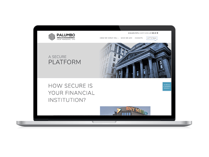 Palumbo Wealth Mgmt. Brand strategy by Thinkhouse marketing agency